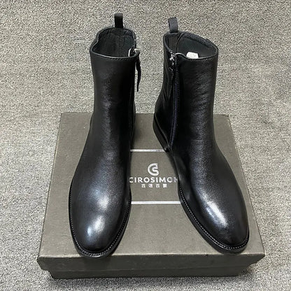Korean Style High-Top Zipper Martin Boots