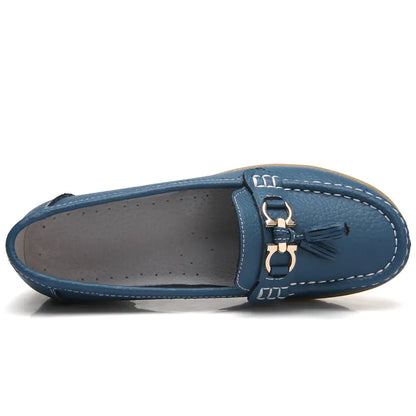 Casual Flat Shoes for Women - Genuine Leather
