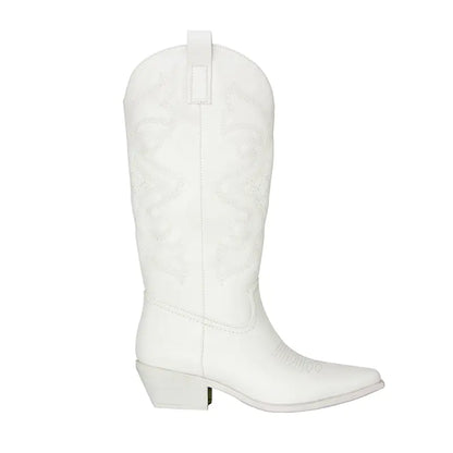 Vintage Women's Chunky Heel High Cowboy Boots - Trendy Attic Store01