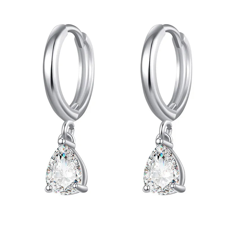 Diamond Heart Shaped Earrings
