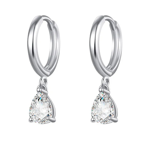Diamond Heart Shaped Earrings