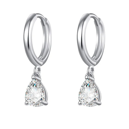 Diamond Heart Shaped Earrings