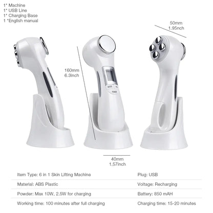 6-in-1 LED Skin Massage Beauty Device