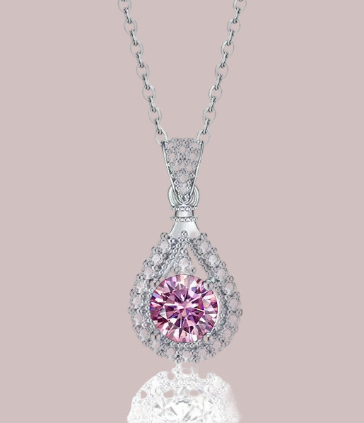 Drop-shaped Moissanite Necklace