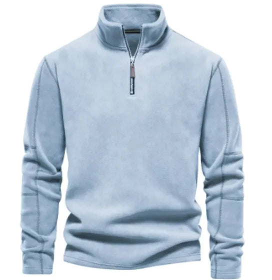 Men's Fleece Stand-Collar Zipper Sweatshirt