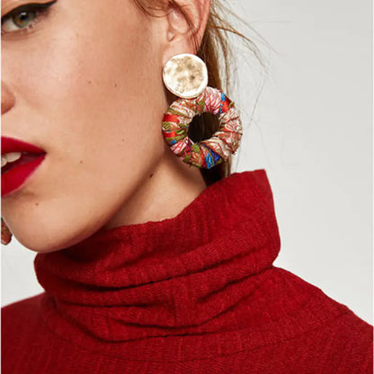 Stylish Alloy Pearl Fabric Earrings