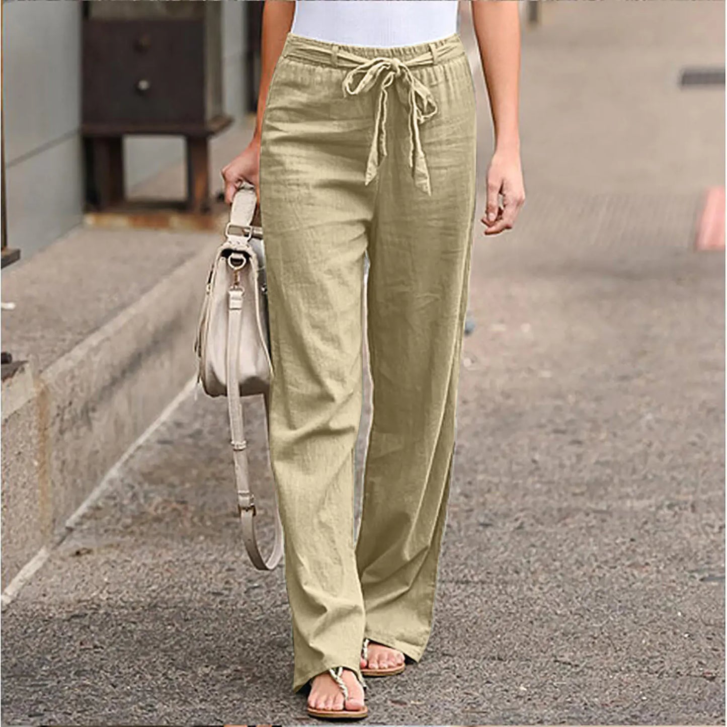 Plus Size Women's Casual Wide-Leg Pants