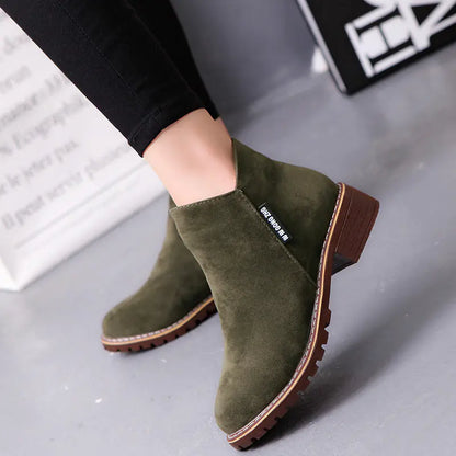 Korean Style Fleece-Lined Martin Boots