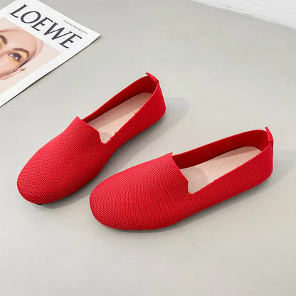 Plus Size Knitted Flat Shoes for Women