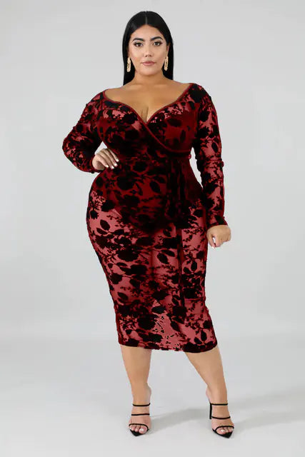 TMWEVN Plus Size Black Lace Bodycon Dress for Women