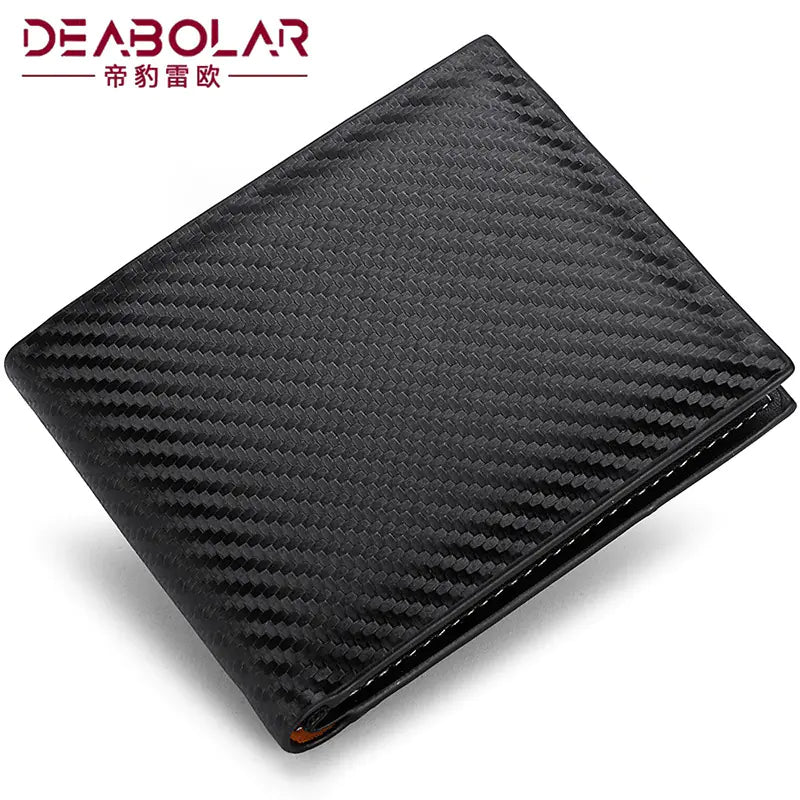 Carbon Fiber Wallet - Men's Zipper Card Holder