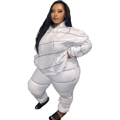 Plus Size Women's Pullover Sweater Two-Piece Set