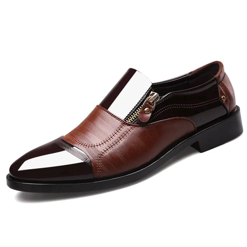 Men's Leather Dress Casual Pointed Oxford Shoes