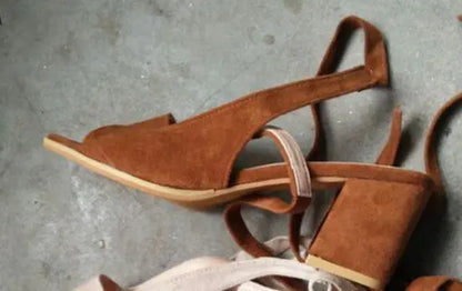 Women's Thick Heel Fish Mouth Sandals