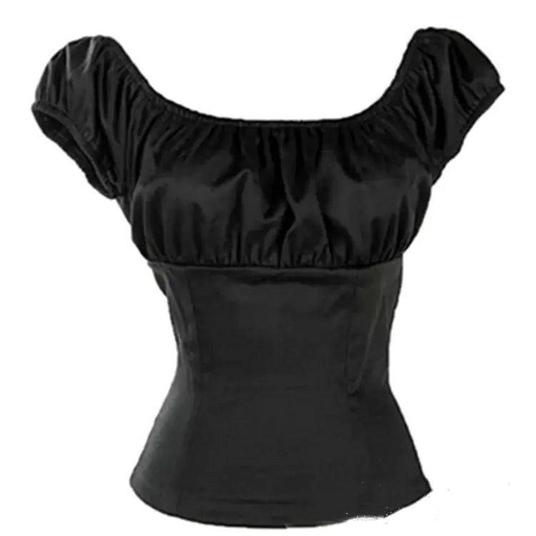 New Women's Short Fitted Off-Shoulder Top