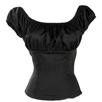 New Women's Short Fitted Off-Shoulder Top