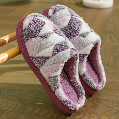 Thick Soft Bottom Plush Slippers for Autumn and Winter