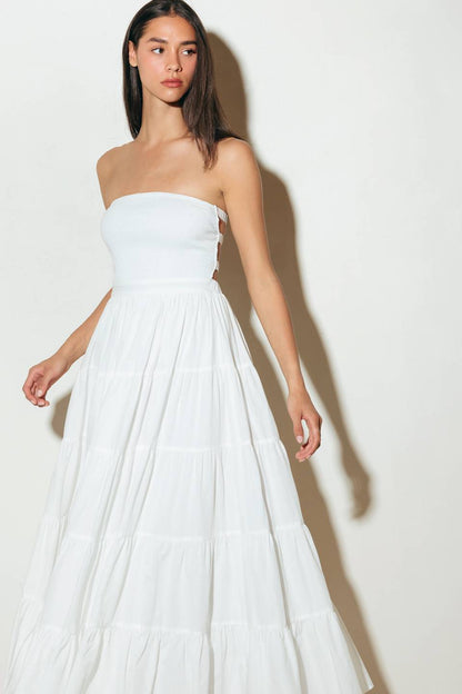 NEO BREEZE WHITE MIDI DRESS