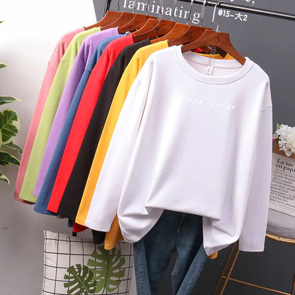 Plus Size Printed Long Sleeve T-Shirt for Women