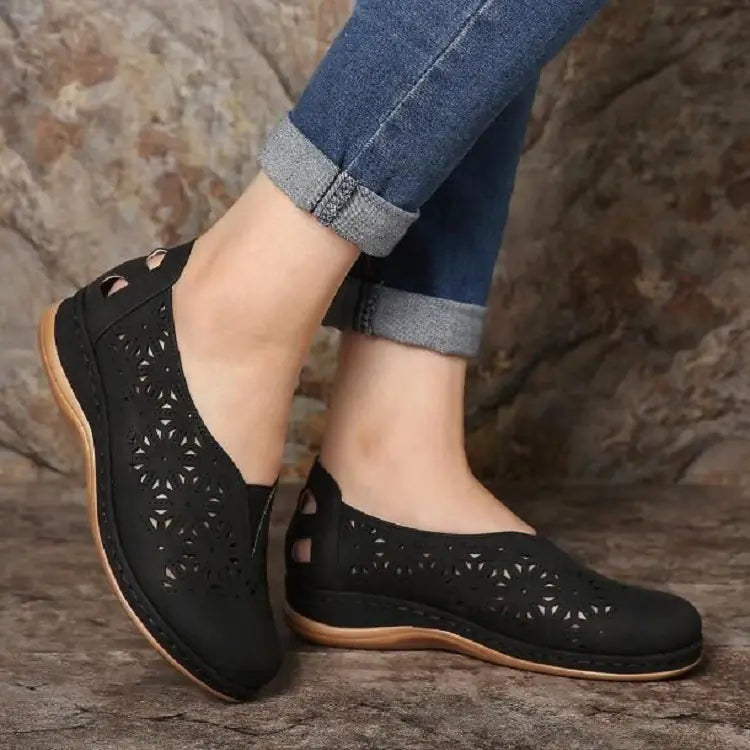 Hollow Wedge Heel Women's Single Shoes