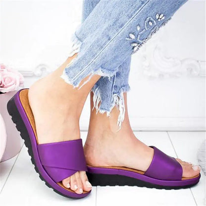 Comfortable Wedge Heel Mid-Heel Women's Sandals - Trendy Attic Store01