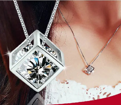 925 Silver Love Cube Pendant