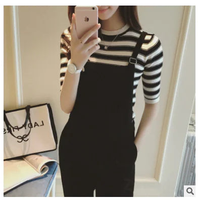 Summer Women's Casual Two-Piece Set with Jumpsuit