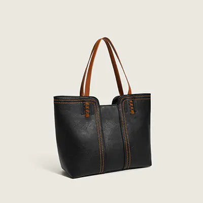 Retro Women's Tote Bag - Large Capacity Commuter Handbag