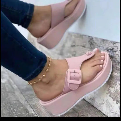 Women's Fashion Wedge Platform Flip Flops Sandals