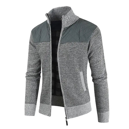 Men's Fleece-lined Thick Cardigan Sweater