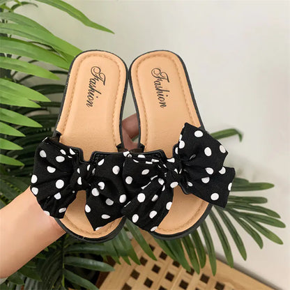 Girls' Non-slip Summer Sandals with Bow Tie (Ages 4-12)