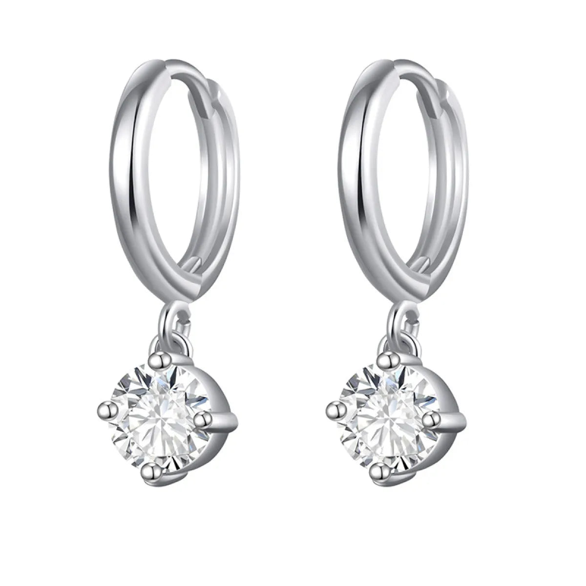 Diamond Heart Shaped Earrings