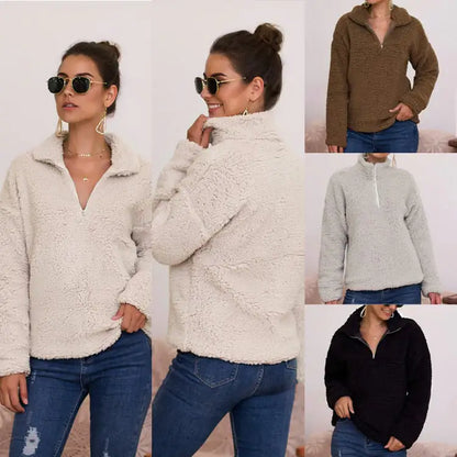 Plush Sweater Top for Women