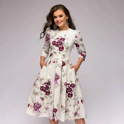 Women's A- Line Dress Party Vintage - Trendy Attic Store01