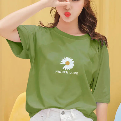 Summer Daisy Short Sleeve T-Shirt for Women