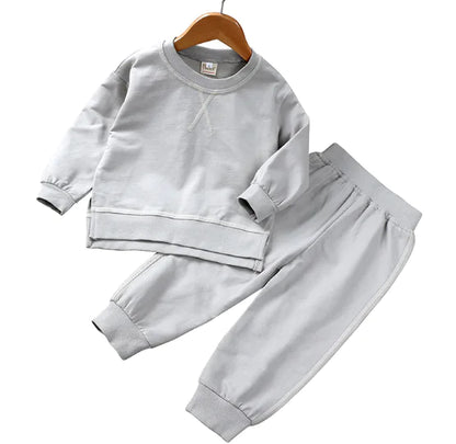 Boys' Casual Two-Piece Outfit with Long Sleeves