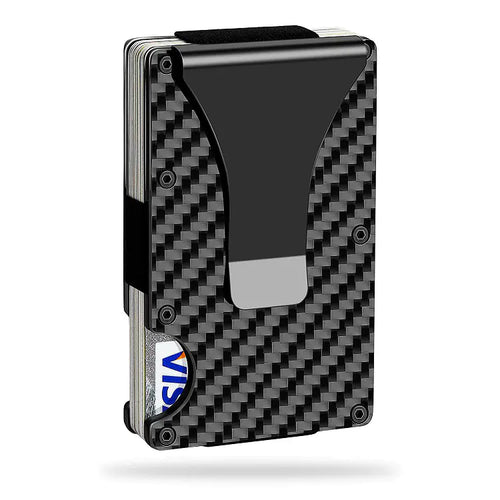 RFID Blocking Carbon Fiber Wallet and Card Holder