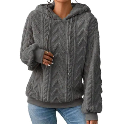 Women's Thick Plush Hoodie Sweatshirt for Autumn Winter