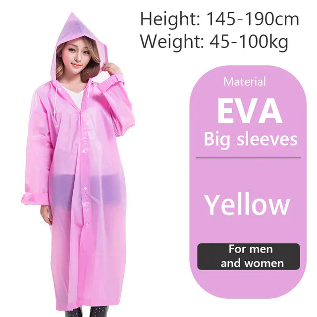 Thick Waterproof Hooded Raincoat for Outdoor Hiking