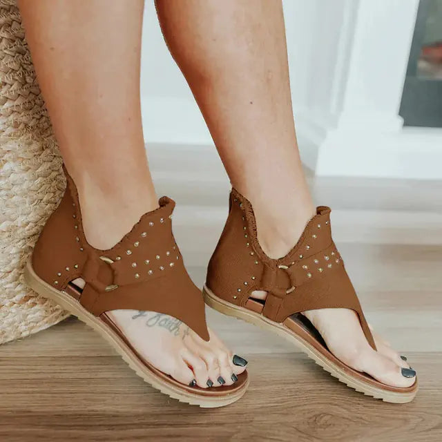 Women's Summer Non-slip Clip Toe Flat Sandals