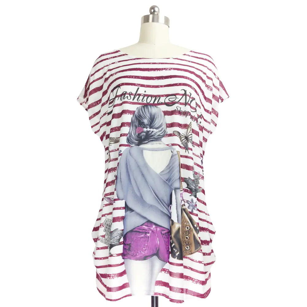 Abstract Print  Women's Short Sleeve T-Shirt