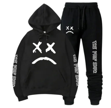 Fleece-Lined Hooded Sweatshirt and Pants Set