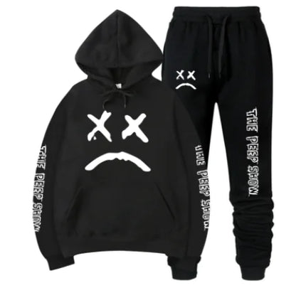 Fleece-Lined Hooded Sweatshirt and Pants Set