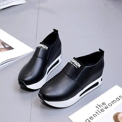 High-Top Casual Women's Sneakers - Trendy Slip-On Shoes