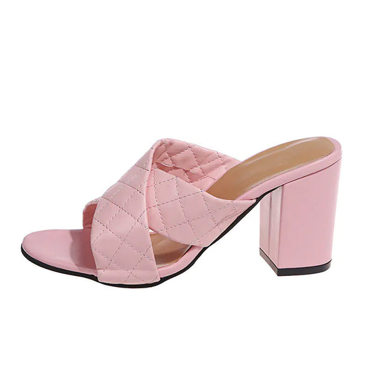 Stylish Women's Thick Heel High Heeled Sandals