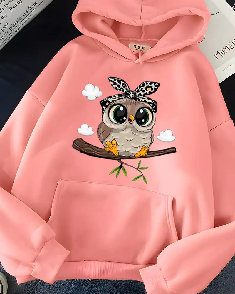 Cute Cartoon Hooded Sweatshirt for Women