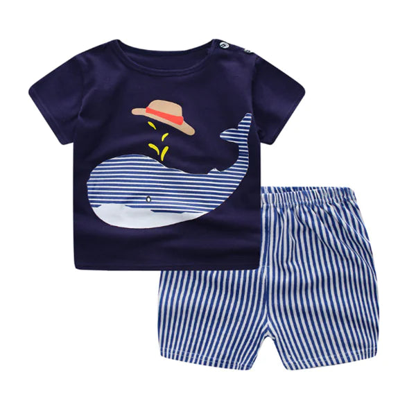 Kids Homewear Cotton Baby Outfit Set for Boys & Girls
