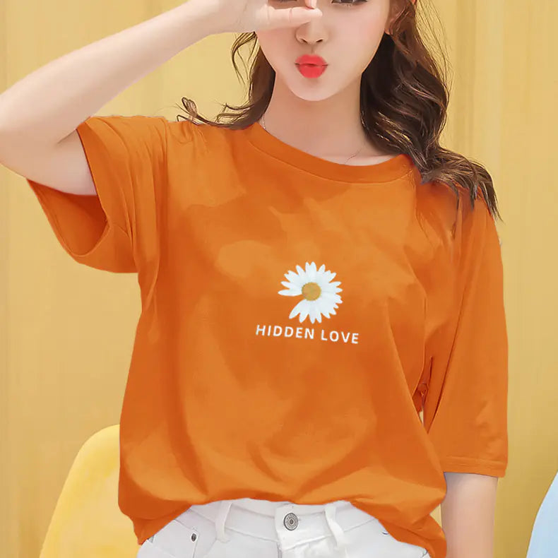 Summer Daisy Short Sleeve T-Shirt for Women