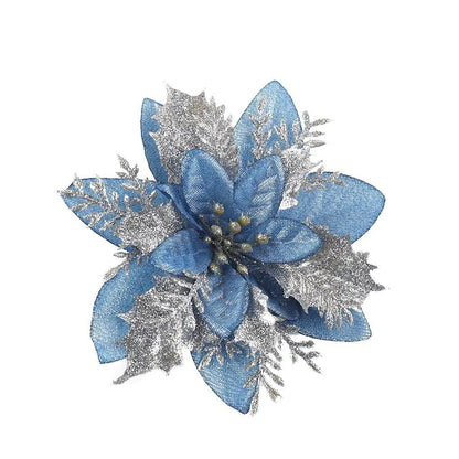 15CM Christmas Gold Glitter Hollow 3D Flower DIY Decor