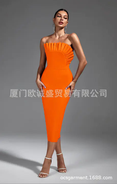 Off-Shoulder Ruched Dress for Women